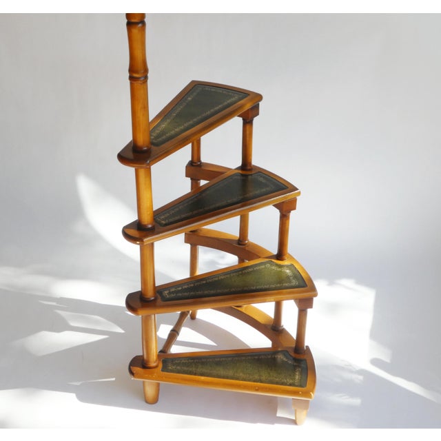 1960s Victorian Wooden Library Staircase, 1960s For Sale - Image 5 of 11