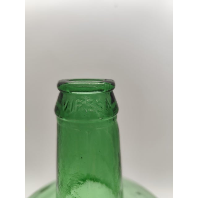 Green Demijohn Balloon Bottle from Viresa Glassworks, Spain, 1970s, in Very Good conditions. Designed 1970 to 1979 This...