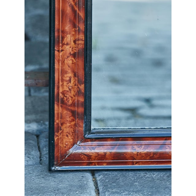 Louis Philippe French 1900s Louis-Philippe Inspired Mirror with Tortoise Style Painted Frame For Sale - Image 4 of 10