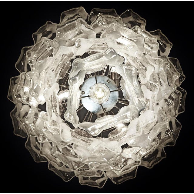Large Italian Murano Glass Chandelier, 1970s For Sale - Image 9 of 18