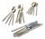 Antique Graphic Silver Cutlery for Six People, 1980s, Set of 24 For Sale