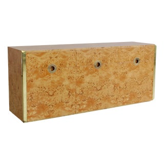 Vintage Three-Door Sideboard in Burr Wood from Mario Sabot, 1972 For Sale