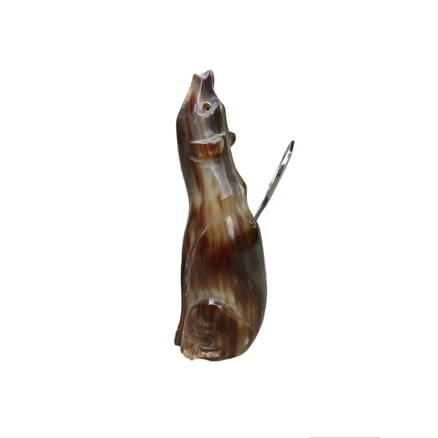 Mid 20th Century Bear Carved Horn Bottle Opener, Made in Spain For Sale - Image 10 of 10