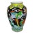 Vintage Hand-Painted Porcelain Peacock Vase For Sale