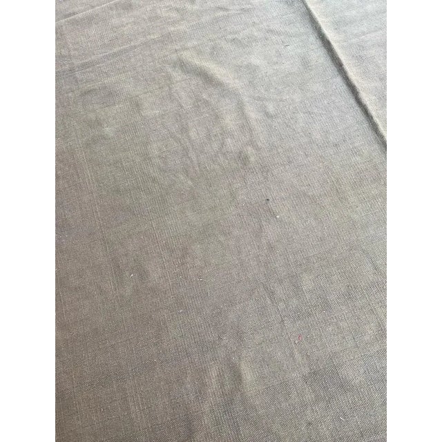 1980s Vintage Indian Modern Khaki Color Flat Rug For Sale - Image 5 of 13