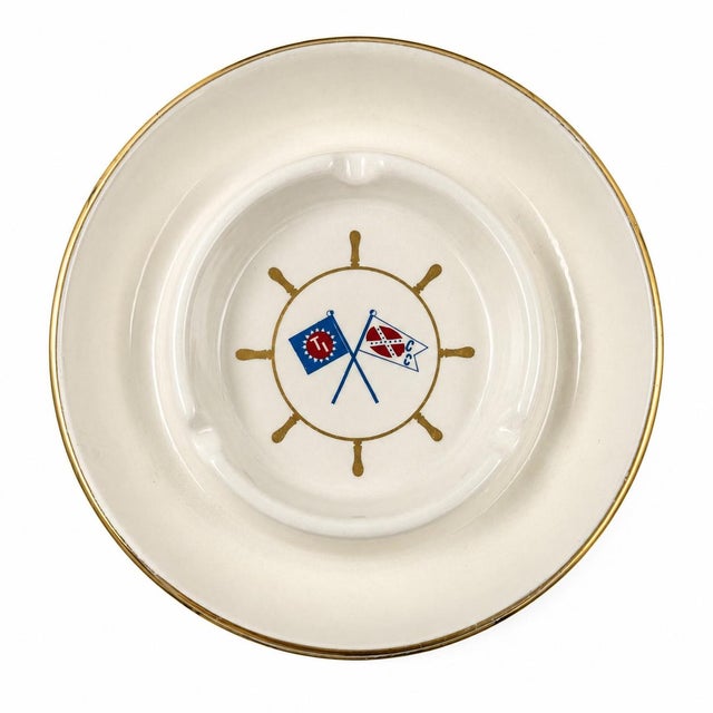 Ceramic Vintage the Tides Inn Hotel Irvington Virginia Nautical Ceramic Ashtray For Sale - Image 7 of 9