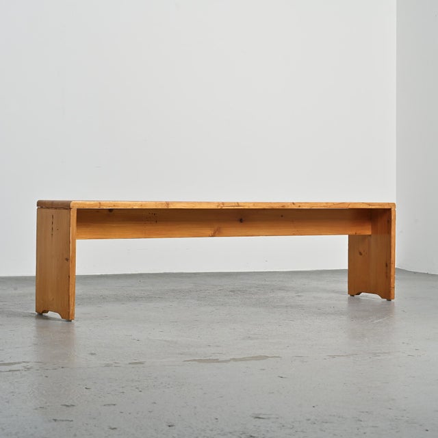 Mid-Century Modern Large Pine Bench, France, 1970s For Sale - Image 3 of 10