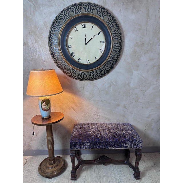 Large Vintage Wooden Clock, 2000s For Sale - Image 9 of 10