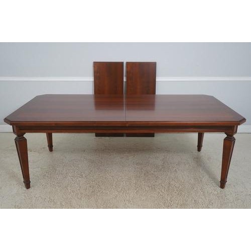 Age: Approx: 30 Years Old Details: Quality Construction Large Impressive Table Neoclassical Design Walnut Finish See Other...