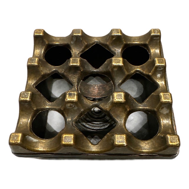 Vintage Brutalist Ashtray in Brass by Beck & Jung for Diverse Ting, 1960s For Sale
