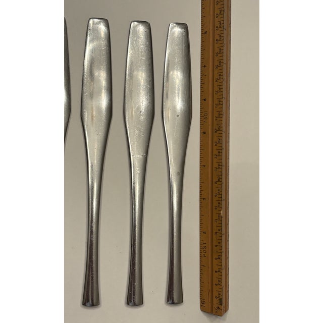 Mid-Century Modern Dansk 'Odin' Stainless Steel Flatware Jens Harald Quistgaard- 6 Knives For Sale - Image 3 of 4