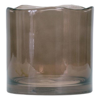 Decorative Wavy Glass Vase 6"H For Sale