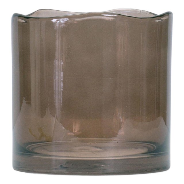 Decorative Wavy Glass Vase 6"H For Sale