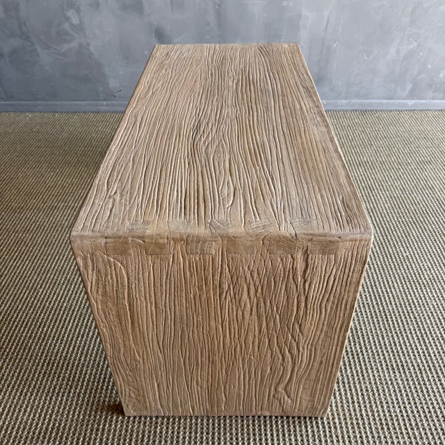 2020s Reclaimed Waterfall Table 38" For Sale - Image 5 of 9