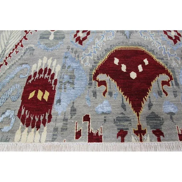 Handwoven Ikat Area Rug - 12′1″ × 15′1″ For Sale - Image 4 of 12
