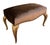 Art Deco Maison Jansen Style Giltwood Palm Leaf Bench - Silk Velvet For Sale - Image 3 of 4
