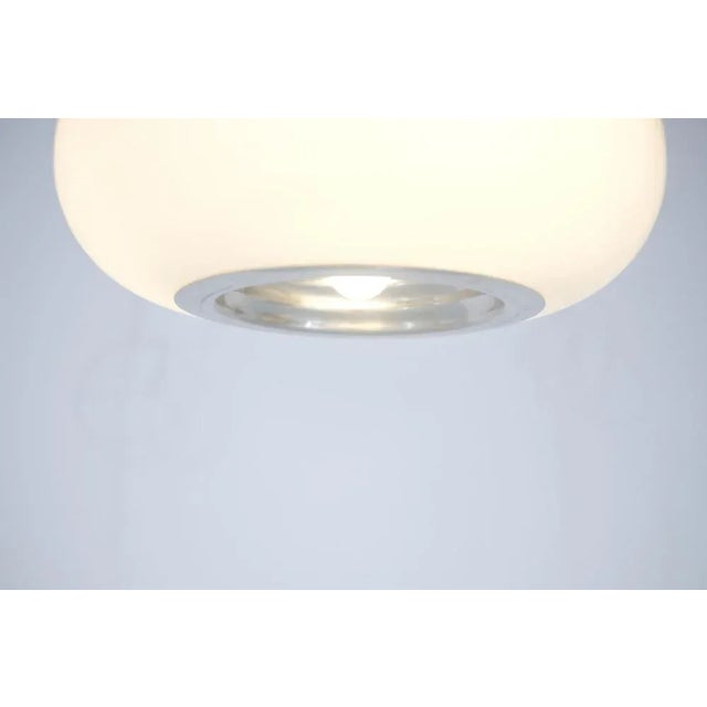 Black and White Ceiling Lamp by Pier Giacomo & Achille Castiglioni for Flos, 1970s, in Good conditions. Designed 1970 to...