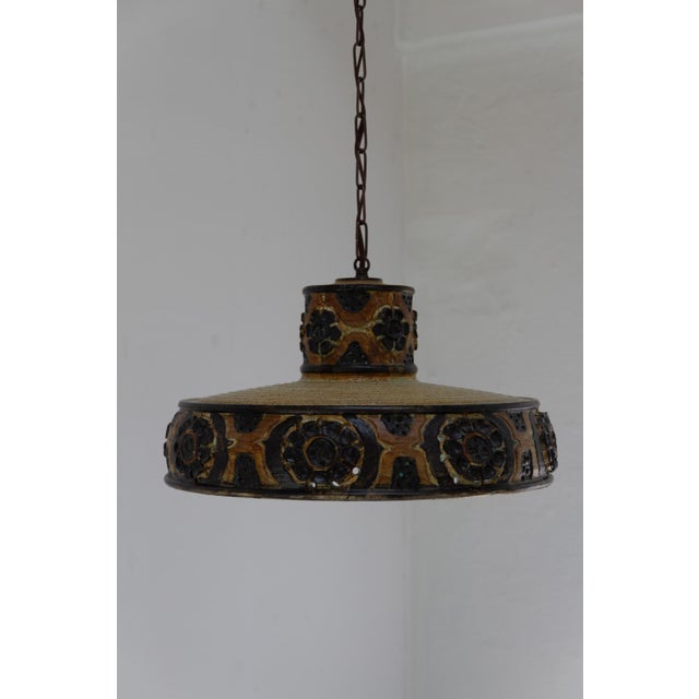 1960s Danish Stoneware Pendant Lamp by Jette Hellerøe, 1960s For Sale - Image 5 of 18