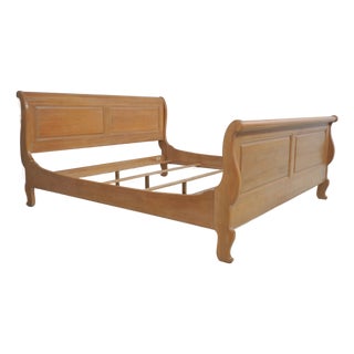 Ethan Allen King Size Country French Sleigh Bed For Sale