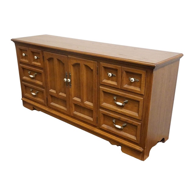THOMASVILLE FURNITURE Homecoming Collection Solid Oak Rustic Country Style 69" Triple Door Dresser 43811-150 32.25" High...