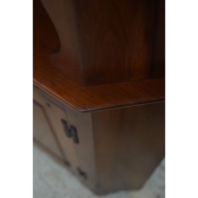 1970s Stickley 2 Piece Cherry Country French Corner Cabinet For Sale - Image 10 of 18