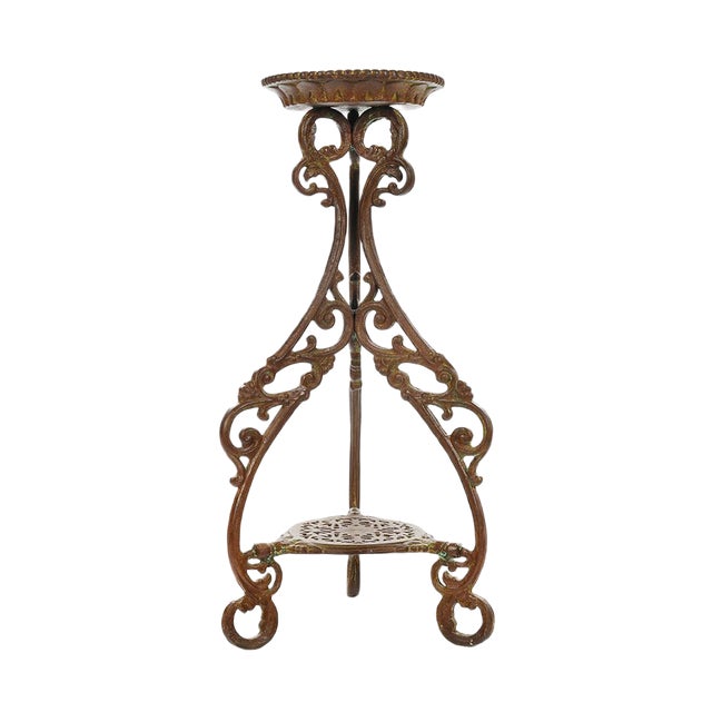 Patinated Cast Iron Bolster For Sale