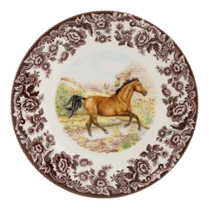 Spode Woodland Horses Salad Plate 8", Quarter Horse