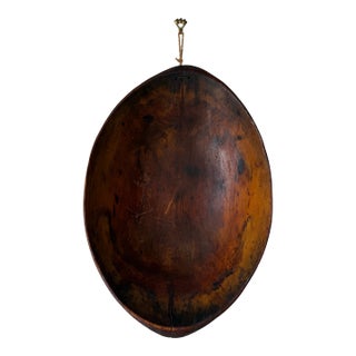 Vintage Primitive Organic Style Hand-Carved Wood Bowl For Sale