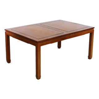 Mid 20th Century George Zee & Co. Anglo-Chinese Teak Extendable Dining Table For Sale