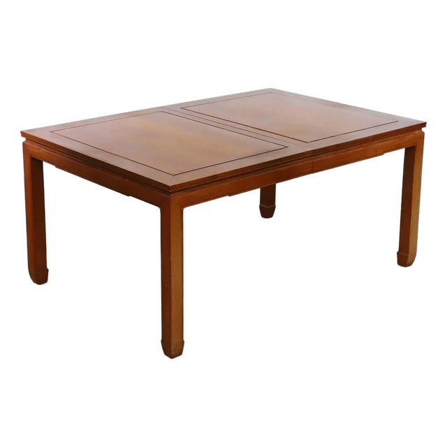 Mid 20th Century George Zee & Co. Anglo-Chinese Teak Extendable Dining Table For Sale