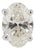 14k White Gold Gia 3.02ct Oval Cut Natural Diamond Solitaire Engagement Ring, Size 6.5 For Sale