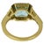 Metal 18k Gold Blue Topaz Diamond Ring Vintage For Sale - Image 7 of 10