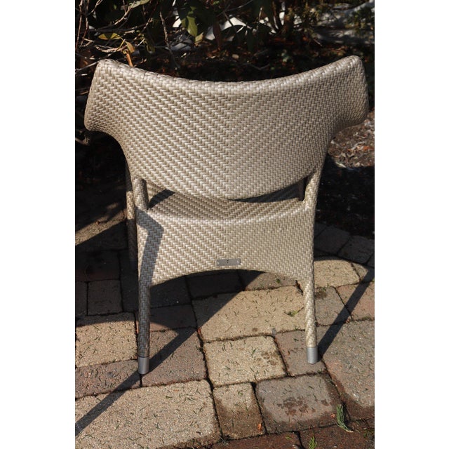 Janice Feldman for Janus et Cie Amari Outdoor Low Back Lounge Chairs - Pair - Limestone Finish Elevate your patio,...