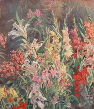 'The Artist's Garden' by Julius Moessel, 1943, Munich Academy, Art Institute of Chicago, Pennsylvania Academy of Fine Art, Corcoran