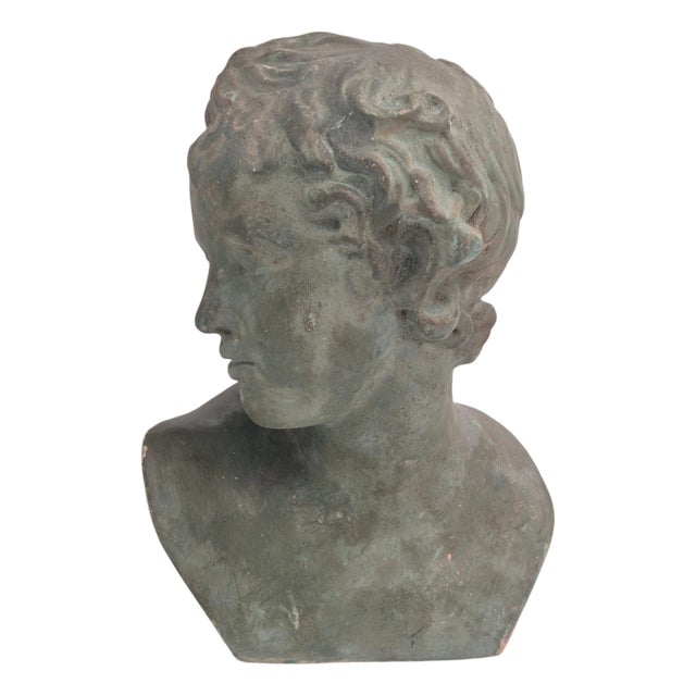 Bust of Eros in Bronzed Plaster For Sale