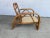 Mid-Century Modern Restored Rattan Dark Stained Three-Strand "Staple" Arm Lounge Chair For Sale - Image 3 of 9