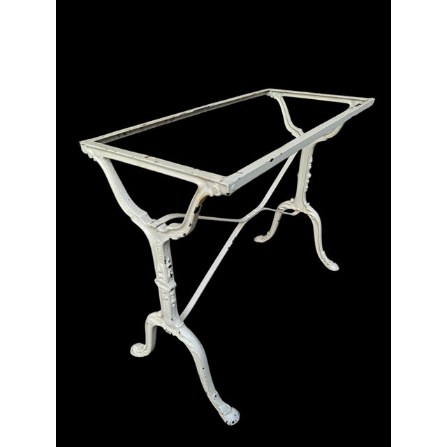 Antique French Cast Iron & Marble Bistro Table, 1900s For Sale - Image 11 of 16