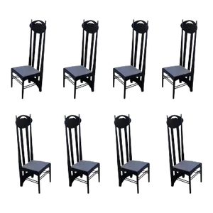 Set of 8 Argyle Chairs by Charles R Mackintosh for Atelier International
