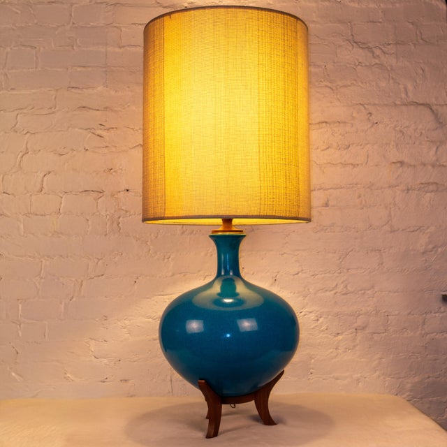 Huge Frederick Cooper MCM Lamp, 42" with shade! This Frederick Cooper table lamp is in incredible condition, with a few...