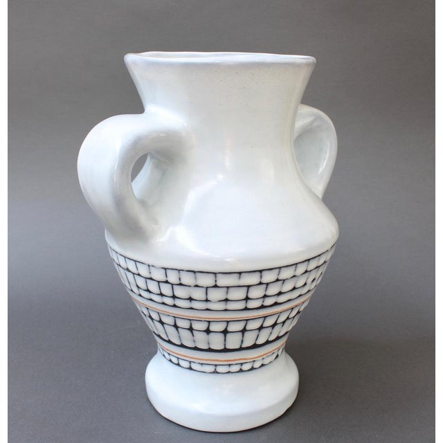 Vintage French Ceramic Vase with Handles by Roger Capron, 1950s For Sale - Image 9 of 18