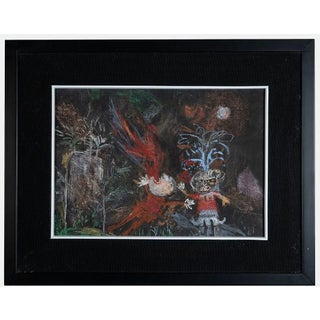 Sergio Barletta, Fire Eater, Tempera, 1970s For Sale