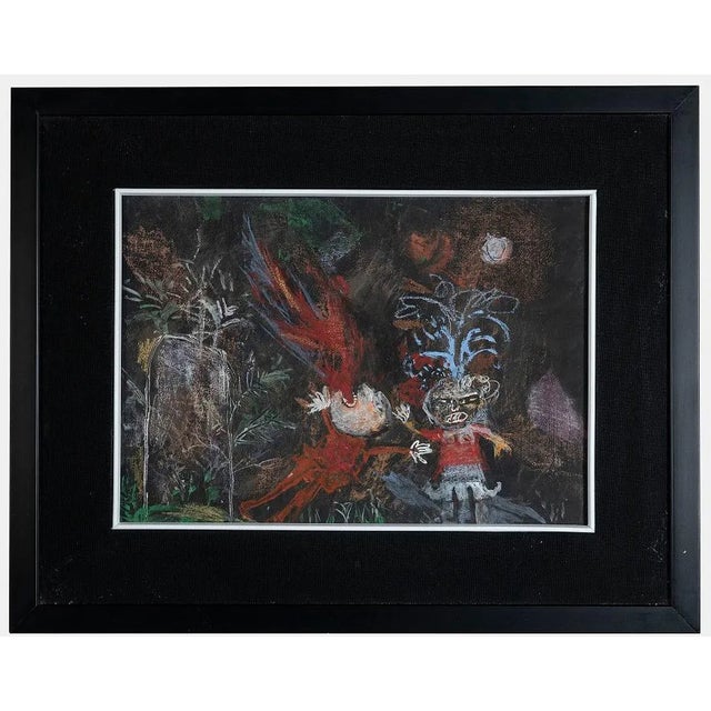 Sergio Barletta, Fire Eater, Tempera, 1970s For Sale