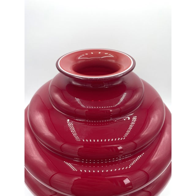 Vase in Red by Napoleone Martinuzzi, 2000 For Sale - Image 3 of 7
