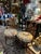 Mid-Century Modern Antique Pair of Wooden Carved Accent Chairs With Central Medallion Detail For Sale - Image 3 of 12