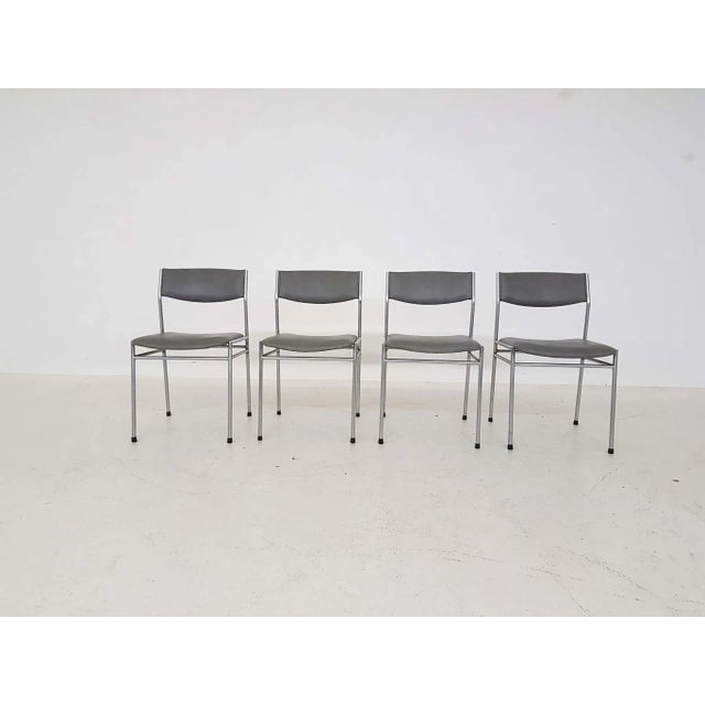 Vintage Dining Chairs in the Style of Martin Visser, Set of 4 For Sale - Image 9 of 9