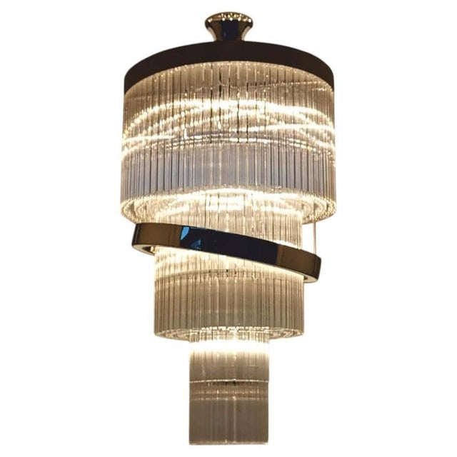 Collection Saturno Chandelier in Metal and Crystal by Jago For Sale - Image 6 of 6