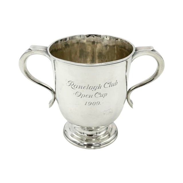 Metal Antique Ranelagh Club Open Cup 1909 Sterling Silver Trophy For Sale - Image 7 of 9