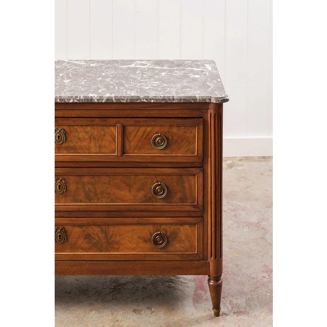 19th Century French Commode With Grey Top For Sale In Charleston - Image 6 of 12