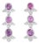 Oval Pink Sapphire and Diamond 18 Karat White Gold Bluebell Drop Earrings - Fei Liu, Pair For Sale
