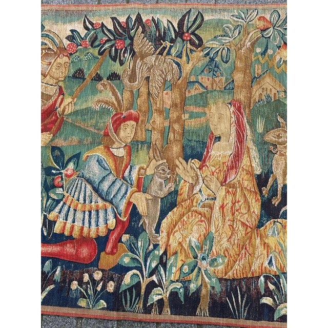 French Tapestry Screenprinted by Hand, 1970s For Sale - Image 6 of 18